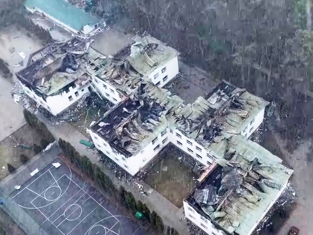 Bombed seminary in Ukraine